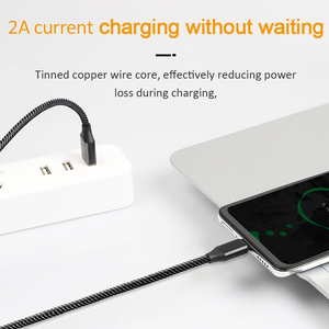 1m 2M 0.5m 2.4A tùy chỉnh sạc sạc datum <span class=keywords><strong>Android</strong></span> nylon bện Micro USB Cable - Product Image 6