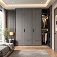 Armoire de chambre intégrée contemporaine, placard du sol au plafond avec aménagement de rangement personnalisé pour espaces résidentiels haut de gamme