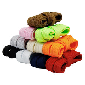 Tali sepatu Sneakers putih tahan pecah tebal lapisan ganda 18mm kustom sepatu AF1 tali sepatu datar dengan tas plastik - Product Image 2