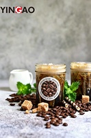 Autocollants personnalisés Yingao en vinyle imperméable pour étiquettes de grains de café, pour sacs et tasses de café, avec logo pour les lots de petite production.