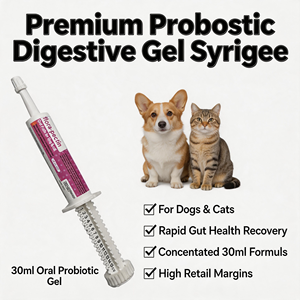 Gel Crème Probiotique Soin Santé Animaux 30ml en Seringue pour Chiens & Chats - Supplément Huile de Poisson pour la Digestion & la Santé Intestinale OEM/ODM - Product Image 2