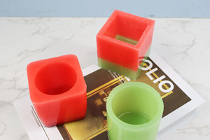 B-7007 Moule à bougie en plastique acrylique, résistant au vent, pour bougies à combustion interne, formes : tasse, cylindre carré creux, colonne ronde, pilier - Product Image 3