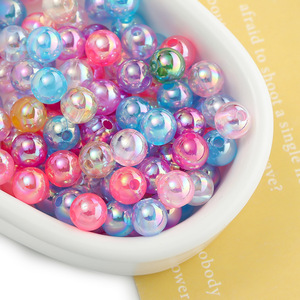 Cuentas de plástico AB pequeñas de colores pastel, cuentas sueltas para manualidades, cadena para teléfono, colgante, abalorios para bolsos. - Product Image 1