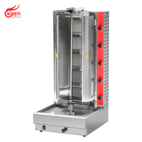 Grill vertical à gaz commercial, homologué ETL, machine à shawarma et kebab pour restaurant avec 5 brûleurs infrarouges KB-5