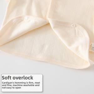 Manteau à capuche à manches longues pour bébé et tout-petit, unisexe, à simple boutonnage, <span class=keywords><strong>cardigan</strong></span> à motif de dessin animé, haut respirant, décontracté, en polyester/coton pour - Product Image 3