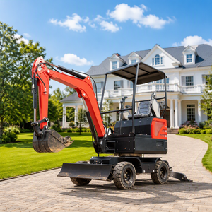 HT22W 2.2 Ton Mini Wheel Excavator Small Digger Compact Wheeled Construction Landscaping Farm Use - Product Image 4