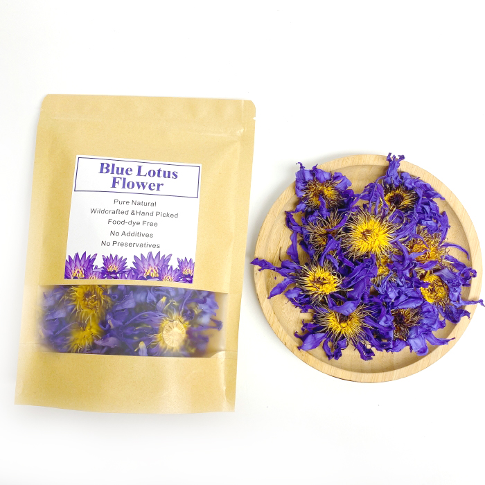 Wholesale OEM Dried Blue Lotus Flower Natural Healthy Flower Tea Chinese Blooming tea Blue Lotus Tea