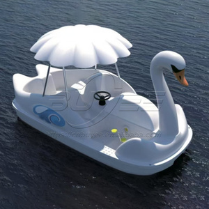 Équipement de <span class=keywords><strong>parc</strong></span> <span class=keywords><strong>aquatique</strong></span>, bateaux à pédales en PE pour 4 personnes, bateau à pédales en forme de cygne de haute qualité - Product Image 6