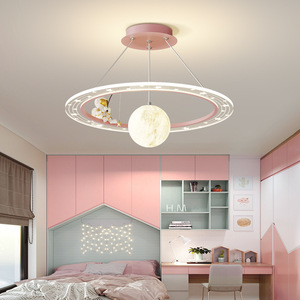 Lampadario decorativo sferico rotondo per bambini ragazzi camera calda romantica camera da letto soggiorno luce a soffitto a Led - Product Image 2