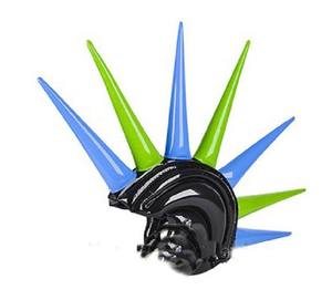 <span class=keywords><strong>Casque</strong></span> de motard gonflable pour Spike Pride Punk Mohawk Rainbow Hat Blow Up Gay Happy For Party Nouveauté Hat - Product Image 4