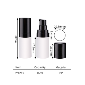 15ml PP真空ボトル ローションボトル スキンケア製品 水・クリーム・エッセンス液用 真空プレス 小容量 - Product Image 6