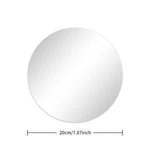 8 inch kính vòng gương, không khung treo tường tự dính vòng tròn tấm khay cho nhà phòng tắm phòng khách - Product Image 1