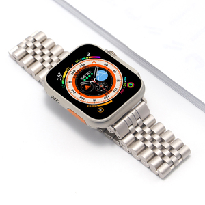Correa de metal de 5 eslabones para IWatch Series 8 7 6 <span class=keywords><strong>SE</strong></span> 5 4 45mm 41mm correa de acero inoxidable para <span class=keywords><strong>Apple</strong></span> <span class=keywords><strong>Watch</strong></span> Band Ultra 49mm <span class=keywords><strong>40mm</strong></span> 44mm - Product Image 4