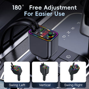 <span class=keywords><strong>Chargeur</strong></span> de <span class=keywords><strong>voiture</strong></span> <span class=keywords><strong>4</strong></span>-en-1 PD30W à charge rapide, chargeurs Type-C BT5.3 pour lecteur MP3, répondre aux appels, <span class=keywords><strong>chargeur</strong></span> de <span class=keywords><strong>voiture</strong></span> rétractable avec éclairage Starlight - Product Image 5