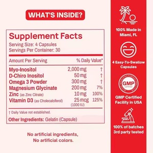 Capsule di Complesso Multivitaminico con Inositolo per Donne, Integratore Nutrizionale Quotidiano con Mio-Inositolo, D-Chiro e Omega <span class=keywords><strong>3</strong></span> - Product Image 3