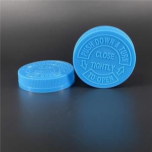 Custom Plastic Caps Child Resistant Lids 68 70mm 410 CRC Caps Childproof Closure Top PP Plastic Bottle Screw Cap - Product Image 2