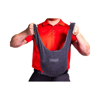 Serviette de bowling en microfibre Technique tissée à motif de sport de couleur unie pour polir la boule de bowling Shammy pour adultes