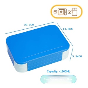 Les employés de bureau peuvent utiliser des boîtes à lunch à double compartiment pour placer près du micro-ondes sans mélanger les saveurs. - Product Image 5