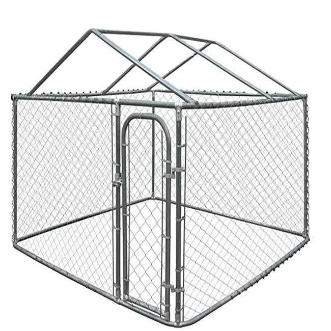 Hot Dip Galvanized Dog Fence PVC Powder Coated Dog Kennel Welded Wire Mesh Chain Link Fence Metal Dog For USA AUS Market