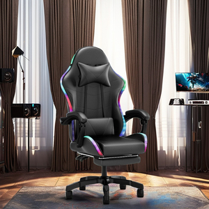 <span class=keywords><strong>Silla</strong></span> Gamer <span class=keywords><strong>Racer</strong></span> de Alta Calidad con Luces LED de Colores, Reposapiés Opcional, Tira de Luces RGB y Función de Masaje - Product Image 3