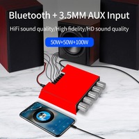 Carte d'amplification audio stéréo ZK-MT21 50W*2+100W pour caisson de basses, 2.1 canaux, réglage des aigus et des basses