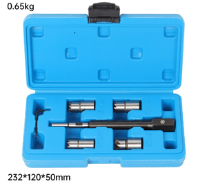 Kit de nettoyage de sièges de soupapes d'injecteurs <span class=keywords><strong>diesel</strong></span> en acier à haute teneur en carbone, ensemble d'outils de nettoyage universels à seringue - Product Image 1