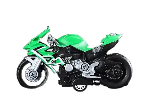 Hot Sale plastic motorcycle racing toy model detachable assembly with lighting mini locomotive DIY Inertia toy car for kid gift