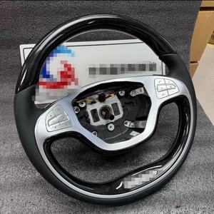 Volante Deportivo Personalizado de Madera de Caoba para Mercedes <span class=keywords><strong>Maybach</strong></span> Clase S AMG S63 2018-2022 Compatible con W221 W222 W223 - Product Image 1
