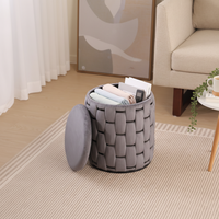 Pouf ottoman moderne en tissu velours, tabourets pouf, pouf de sol