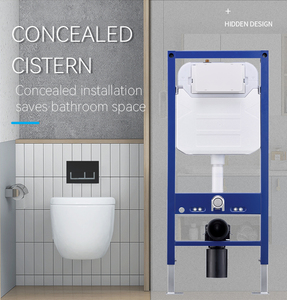 <span class=keywords><strong>Cisterna</strong></span> Empotrada de HDPE de Alta Calidad con Botón de Descarga, Tanque de Agua Moderno para Inodoros de Baño Montados en la Pared - Product Image 2
