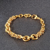 Bracelet Unisexe Polyvalent en Acier Inoxydable avec Chaîne Écailles de Dragon et Boucle Faite Main Olink, Créatif et Simple, Vente en Gros