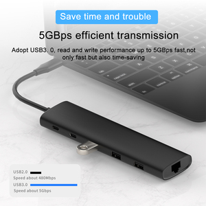 12 trong 1 Docking Station <span class=keywords><strong>USB</strong></span> <span class=keywords><strong>C</strong></span> <span class=keywords><strong>HUB</strong></span> với HD-MI kép 4K, VGA, 4 <span class=keywords><strong>USB</strong></span>-A, 100W PD và TF/SD Đầu đọ<span class=keywords><strong>c</strong></span> thẻ ba màn hình Adapter cho <span class=keywords><strong>Mac</strong></span> - Product Image 4