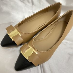 Ballerines formelles en cuir d'agneau pour femmes, grandes tailles, légères, respirantes, antidérapantes, motif géométrique, logo personnalisé, chaussures de soirée - Product Image 2