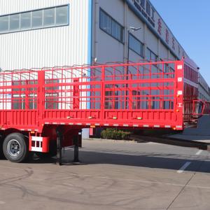 Venta caliente Transporte <span class=keywords><strong>de</strong></span> carga utilitario 40ft 60 Ton 3 Axle Fence Dropside Semi Trailer Precio <span class=keywords><strong>de</strong></span> fábrica - Product Image 5