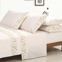 KOSMOS Bedding King Venta al por mayor de algodón Queen bordado sábana sábanas