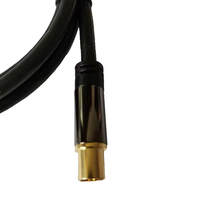 Aangepaste Britse F-metrische coaxiale kabel RG59 S-4C-FB mannelijke naar mannelijke connector voor satelliet-tv ontvanger, OEM ondersteund