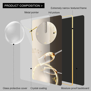 Хит продаж: Настенные часы для дома с HD-печатью на стекле, хрустально-фарфоровая живопись, современное искусство для гостиной и столовой - Product Image 4