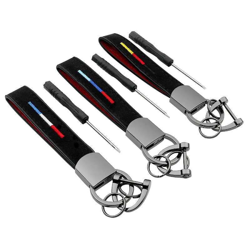 Porte Clef Personal isierbar Anpassbar Blank Metal Luxus Bulk Echtes Leder Sublimation Schlüssel bund Benutzer definierte Pu Leder Schlüssel bund
