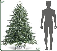 Arbre de Noël artificiel PE PVC mixte, vente en gros de 6 pieds