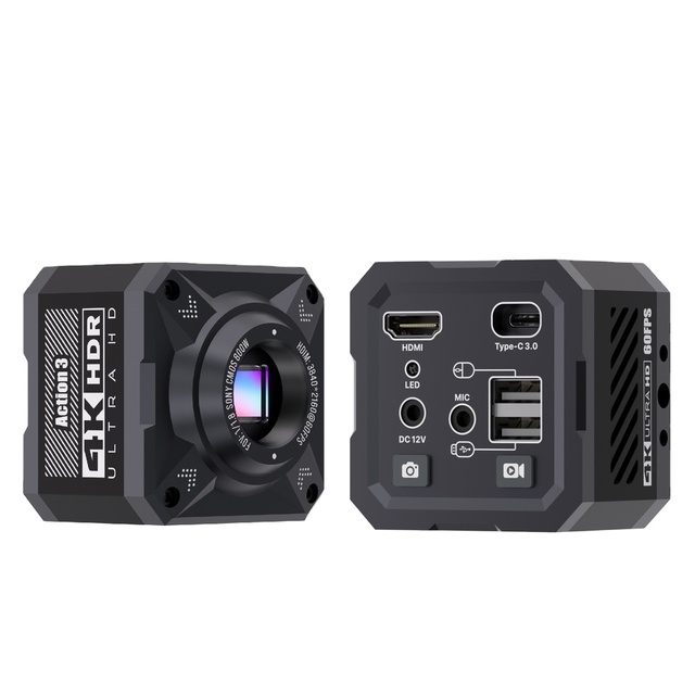 MECHANIC Action3 HD 1080P 4K 60FPS Microscope Camera HDMI/USB Output Optical Thermal Imaging Expansion IMX678 1/1.8" CMOS Sensor