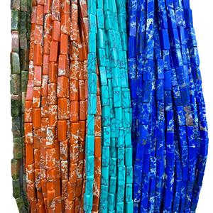 4*13mm piedra Natural cristal ágata Rectangular DIY cuadrado rectángulo tubo espaciador cuentas para la fabricación de joyas - Product Image 1