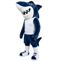 Costume de mascotte requin bleu foncé personnalisé en EVA pour adultes - Idéal pour le carnaval et les fêtes