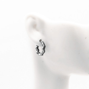 Pendientes geométricos de onda yunnique de acero de titanio para hombres y mujeres, accesorios de moda - Product Image 4
