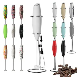 Batteria montalatte elettrico frullino per le uova portatile caffettiera cucina bevanda schiuma frusta Mixer caffè panna frusta schiumosa - Product Image 1