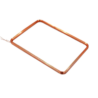 Bobine d'induction de charge sans fil personnalisée OEM, auto-adhésive, à noyau d'air, antenne RFID, 12V 125kHz, enroulement en cuivre, haute valeur Q, faible DCR