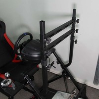 YUESHEN Acier Gaming Racing Simulator Cockpit Pliable X Cadre Réglable Moniteur Mount