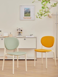 Chaise de salle à manger en plastique acrylique créative minimaliste moderne nordique chaise arrière moderne décontractée - Product Image 2
