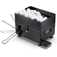 Distributeur de balles de golf en métal robuste, machine automatique à balles actionnée au pied, stockage de 50 balles, accessoires d'entraînement pour droitiers/gauchers