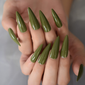 Presse sur ongles extra longue Stiletto Sharp acrylique fausse couverture complète <span class=keywords><strong>pour</strong></span> <span class=keywords><strong>salon</strong></span> femmes <span class=keywords><strong>filles</strong></span> faux ongles ensemble ongles longs - Product Image 3
