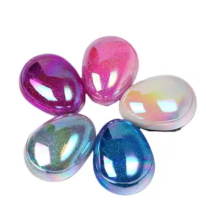 Colorful Plastic Custom Shining Star Style Hair Brush Egg Shape Shampoo Massage Washing Hair Air Cushion Combs